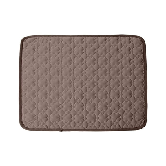 SLYNSHome Summer Cooling Pet Mat & Sleeping Pad Ice Silk Dog Cool Mats Cooling Dogs Cats Kennel Bed Pads - Brown