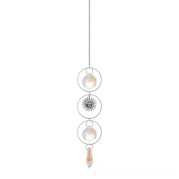 SLYNSHome Suncatcher Crystal Pendant,Colorful Hanging Crystal Decoration with Chain Pendant Sun Catcher Crystal Balls Ornament for Indoor Window Car Garden Suncatcher Pendant