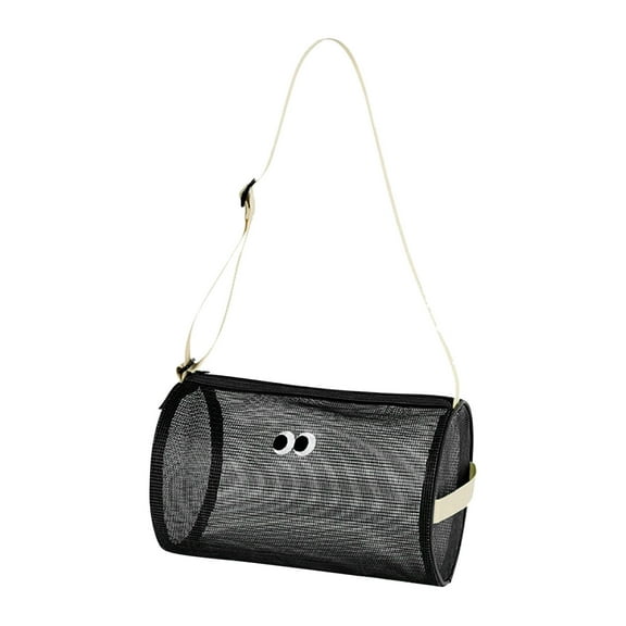 SLYNSHome Swimming Bag Large Capacity Beach Bag Mesh Breathable Single Shoulder Crossbody Cylindrical Travel Bag