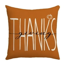 SLYNSHome Thanksgiving Day Throw Pillow Covers,18x18Inch Fall Harvest Pumpkin Throw Pillow Case Autumn Theme Sofa Cushion Covers for Home Office Car Decoration