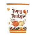 thumbnail image 1 of SLYNSHome Thanksgiving Tableware Disposable Set,Fall Harvest Pumpkin Theme Party Paper Plates Decoration Supplies Kits Autumn Party Tableware Set Include:24Pcs 9oz Paper Cup, 1 of 5