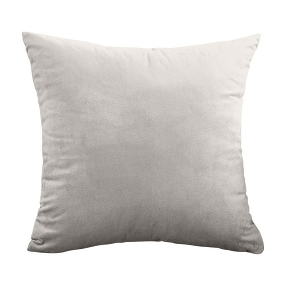 SLYNSHome Throw Pillow Covers 18x18 inch Cozy Velvet Pillowcases Solid Color Pillow Cases Soft Cushion Covers for Couch Sofa Bed - Light Gray