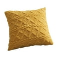 thumbnail image 1 of SLYNSHome Throw Pillow Covers Solid Color 18x18 inch,Short Plush Throw Pillow Case Square Cushion Cover with Twisted Texture Lightweight Soft for Sofa Car Winter Home Decoration (Yellow), 1 of 8