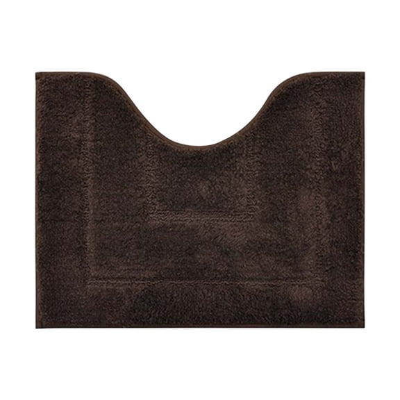 SLYNSHome Toilet Rugs U-Shaped Bathroom Mats Washable Non Slip Quick Dry & Absorbent Toilet Floor Mat for Kitchen,Bathtub,Sink - Coffee