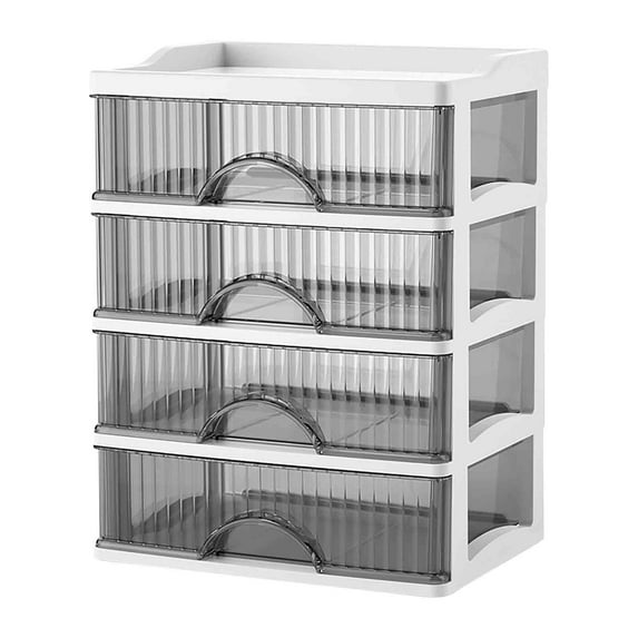 SLYNSHome Transparent Cosmetics Storage Trunks Multifunctional Multi-layer Drawer Desktop Storage Cabinet Stationery And Miscellaneous Storage Cabinet