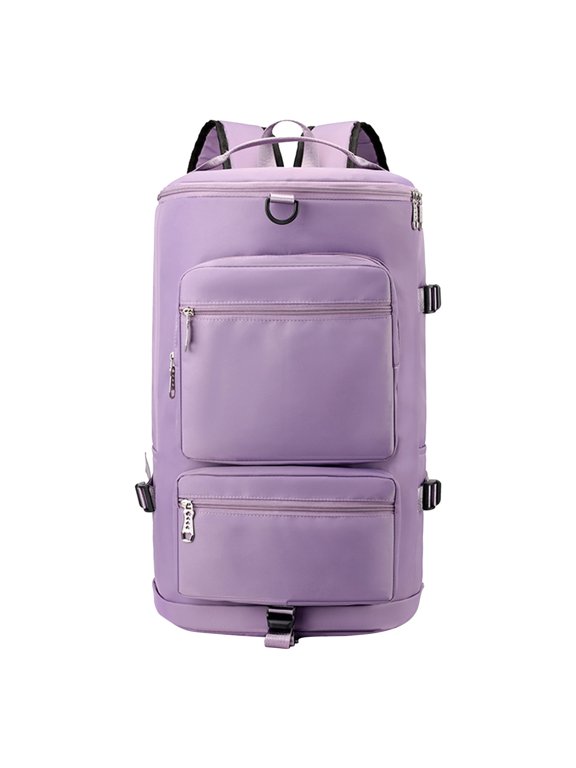 Travel Backpack for Women Men Mountaineering Bag Large Capacity Lightweight Weekender Bag Training Bags for Hiking Camping (Light Purple)