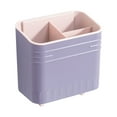 thumbnail image 1 of STPToys Utensil Holder,Plastic Silverware Cutlery Flatware Holder Utensil Drying Rack Kitchen Counter Drainer Basket Forks,Knives,Spoons,Chopsticks Organizer - Purple, 1 of 7