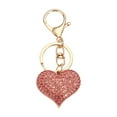 thumbnail image 1 of SLYNSHome Valentine's Day Heart Ornament Keychain Decoration Artificial Crystal Hanging Pendant Key Chain Valentine's Gifts for Backbag (Pink), 1 of 7