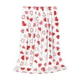 thumbnail image 1 of SLYNSHome Valentine's Day Throw Blanket - 39.4x27.5 inch - Soft Flannel Throw Blankets with Heart Printing for Bed Sofa as Valentine's Gifts (White), 1 of 7