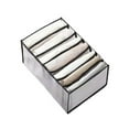 thumbnail image 1 of SLYNSHome Wardrobe Clothes Organizer,7Grids Visible Foldable Clothes Organizer,Compartment Storage Box with Mesh Separation,Washable Drawer Dividers Organizers(Large), 1 of 8