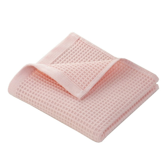 SLYNSHome Wash Cloths for Washing Face - 13.7X 29.5 inch - Cotton Towel for Face Clean - Soft Absorbent and Quick Dry - Hand Towels for Sport,Yoga,SPA Bathroom Accessories (Pink)