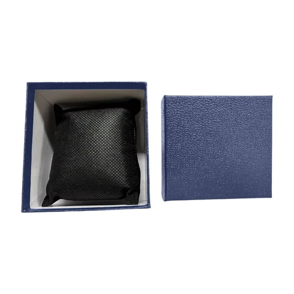 SLYNSHome Watch Box Single Watch Cases for Men Women Watch Bangle Gift Box with Pillow Wristwatch Display Case Organizer (Blue)