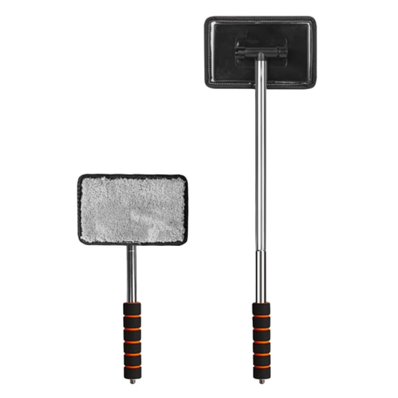 SLYNSHome Windshield Cleaner Tool,Car Windshield Cleaning Brush Inside with reusable base Handle and Cloth Cover for Home or Car