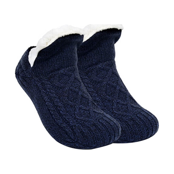 SLYNSHome Women's Winter Super Soft Warm Cozy Fuzzy Fleece-Lined With Grippers Slipper Socks