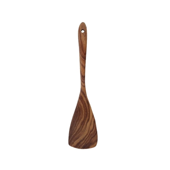 SLYNSHome Wooden Spatula for Kitchen Cooking Utensils,Flat Frying Spatulas Scooper - 13 inch - Long Handle Spatula Kitchen Gadget Cookware Spatulas