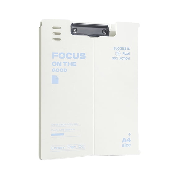 SLYNSHome Clipboards High Capacity Clip Boards White Heavy Duty Plastic Paper Organization Folder Cases 9x12.6 inch