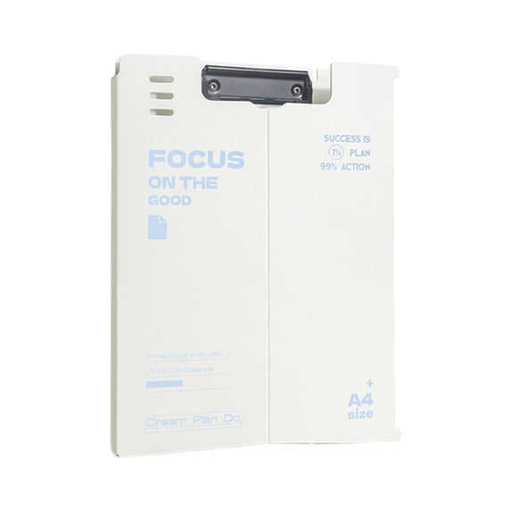 SLYNSHome Clipboards High Capacity Clip Boards White Heavy Duty Plastic Paper Organization Folder Cases 9x12.6 inch