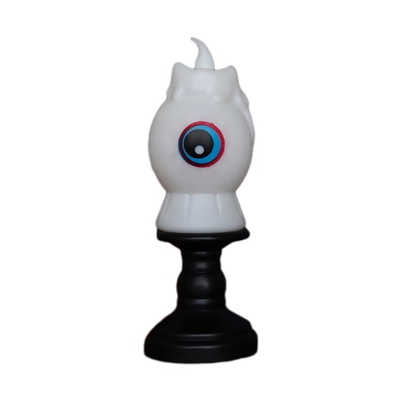 SLYNSHome Color Changing Eyeball LED Flameless Candle Lamp, Fake Eye Pedestal Night Light Tabletop Ornament For Mantel Bar Indoor Spooky Halloween Party Decor
