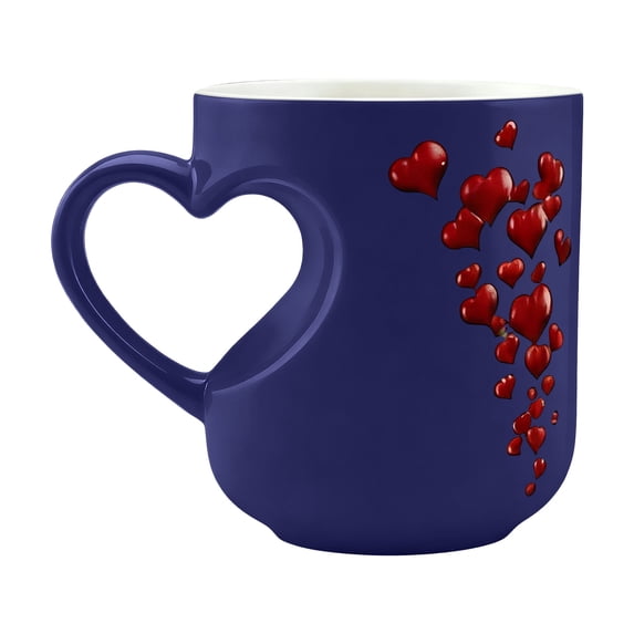 SLYNSHome Color Changing Heat Sensitive Magic Coffee Mug for Mom Mothers Day Gifts Blue Ceramics Tea Cup Coffee Cups for Women Grandma