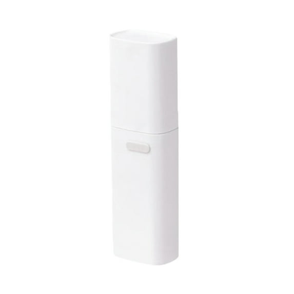 SLYNSHome Compact Travel Toothbrush Cup with Ventilation Holes,Dishwasher Safe,Portable for School Camping Business - White