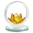 thumbnail image 1 of SLYNSHome Crystal Lotus Flower Figurine Gold Glass Lotus Crystal Ornaments Tabletop Centerpieces for Anniversary Wedding Valentines's Day Birthday Gift, 1 of 6