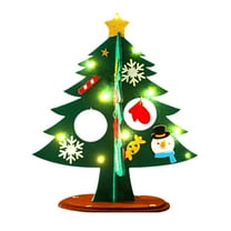 SLYNSHome DIY Christmas Tree Ornaments Toys,Tabletop Craft Christmas Tree Ornaments for Christmas Gifts Party Favors