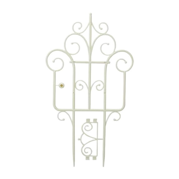 SLYNSHome Decorative Garden Fence,8.8x15.7 inch Plastic Outdoor Dog Pet Fence Animal Barrier,Garden Fencing Panel Border for Yard Patio Flower Bed - White