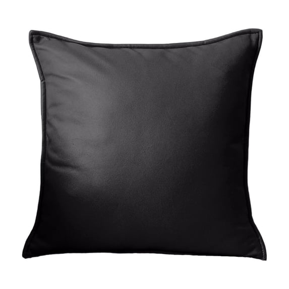 SLYNSHome Decorative Throw Pillow for Couch Sofa,Cozy Farmhouse Solid Color Cushion Soft Black Pillow for Bed Living Room Home Decor 18X18 inch