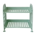 thumbnail image 1 of SLYNSHome Desktop Rack Organization and Storage,2-Tier Plastic Shelf Tabletop Cosmetic Stationery Storage Holder for Office Kitchen Bedroom Bathroom Home - Green, 1 of 7