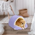 thumbnail image 1 of SLYNSHome Dog Bed for Small Dogs,Purple Dog Nest Washable Anti-Slip Cat Cave Bed Winter Cozy Pet Bed for Puppy Kitten, 1 of 6