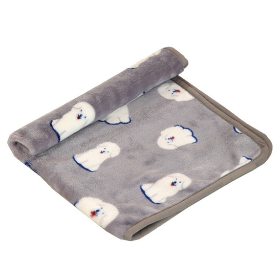 SLYNSHome Dog Blankets for Small Dogs,Puppy Fleece Blanket with Printing Pet Blanket Soft Warm Sleep Mat for Dog,Puppies,Cat,Kitten - L - 39.3x27.5 inch
