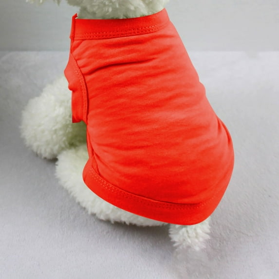 SLYNSHome Dog Shirts,Pet Dog Warm Pajamas Puppy Vest Pet Clothes Soft Breathable Dog Shirt for Dogs Cat Kitty - Red - L - 15.7X18 inch