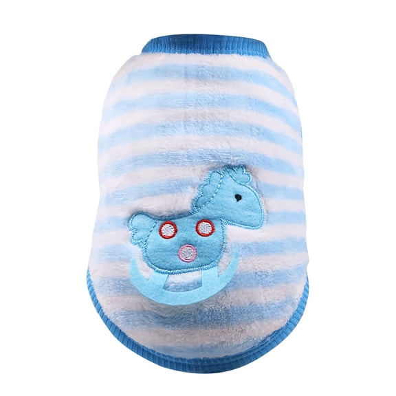 SLYNSHome Dog Sweaters for Small Dogs Fall Winter Dog Clothes Fleece Puppy Sweater Warm Thick Outfit Pet Small Dog Sweater for 4.4 - 6.6 lb Cats & Dogs - Blue