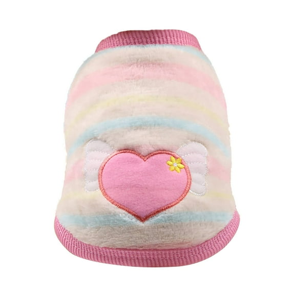 SLYNSHome Dog Sweaters for Small Dogs Fall Winter Dog Clothes Fleece Puppy Sweater Warm Thick Outfit Pet Small Dog Sweater for 4.4 - 6.6 lb Cats & Dogs - Pink