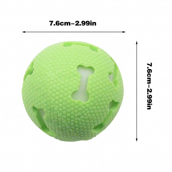 SLYNSHome Dog Toy Ball,Chew Throwing Fetch Interactive Toys Ball for Training Squeaky Toys for Puppy Cat Kitty - Green