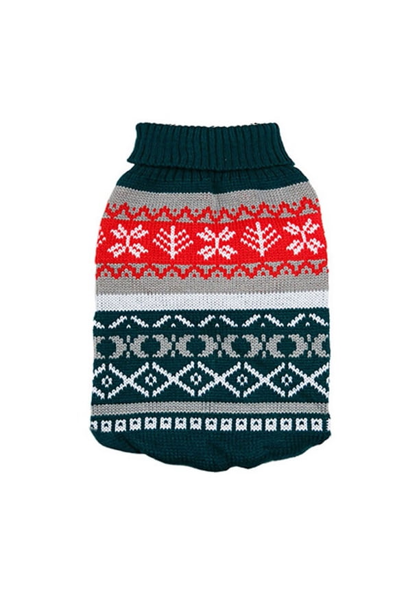Dog Winter Sweater,Cute Pet Pullover Vest, Soft and Thick Sweatshirt for Dogs and Cats,Christmas Pet Clothes - Green - M