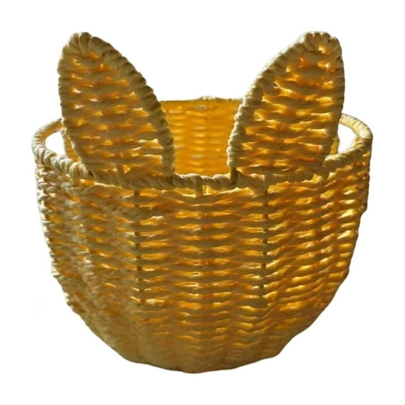 SLYNSHome Easter Basket Easter Party Decoration Egg Hunt Bunny Baskets Cute Rabbit Ears Stripe Storage Gifts Candies Personalized Easter Party Gifts