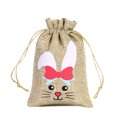 thumbnail image 1 of SLYNSHome Easter Bunny Drawstring Bag Burlap Gift Bags with Drawstring Easter Candy Bags Party Supply, 1 of 6