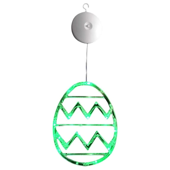 SLYNSHome Easter Decor Window Lights Green Easter Eggs Decor LED Lights with Suction Cups Spring Decorations for Home