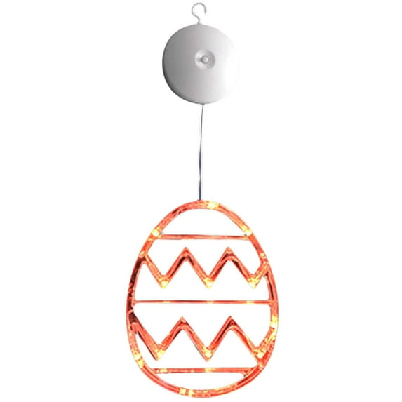 SLYNSHome Easter Decor Window Lights Orange Easter Eggs Decor LED Lights with Suction Cups Spring Decorations for Home