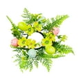 thumbnail image 1 of SLYNSHome Easter Egg Candle Rings Wreaths Spring Flowers Wreath Easter Candle Holder Rings for Tables Centerpieces Spring Decorations, 1 of 7