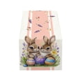 thumbnail image 1 of SLYNSHome Easter Table Runner Spring Rustic Bunny Eggs Table Runner Buffalo Plaid Check Decor for Dining Table, 1 of 7