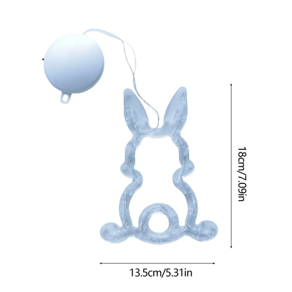 SLYNSHome Easter Window Lights Cute Bunny Lights with Suction Cup for Window LED Rabbit Lamps Easter Decorations for Wall Door Porch Balcony Glass Decor