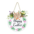 thumbnail image 1 of SLYNSHome Easter Wreaths for Front Door Spring Decor Easter Bunny Eggs Wood Sign Easter Welcome Sign Cute Rabbit Chick Hanging Ornaments for Yard Porch Wall, 1 of 7