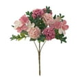 thumbnail image 1 of SLYNSHome Fake Flowers Vintage Artificial Silk Hydrangea Flowers Bouquets Faux Flower Bunches for Home Wedding Party Table Core Decoration - Hot Pink, 1 of 7