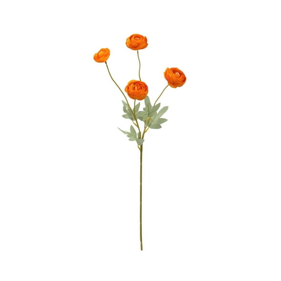 SLYNSHome Fake Peony Artificial Silk Flowers for Vase Orange Faux Peonies Branches with Stems for Table Centerpieces Wedding Arrangements Decorations