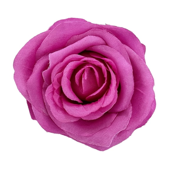 SLYNSHome Fake Rose Flower Heads Hot Pink Artificial Silk Rose Head for Crafts Wedding Home Decoration