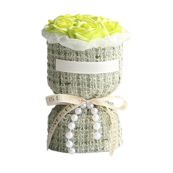 SLYNSHome Fake Roses Bouquet Valentine's Day Gifts Artificial Preserved Flowers Bouquets Mint Green Rose Bouquets Flowers Gifts for Women Mom Grandma Wife Friends