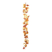 SLYNSHome Fall Leaf Garland Hanging Vines Garland Artificial Maple Leaves Thanksgiving Decor for Home Wedding Fireplace Halloween Party