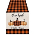 thumbnail image 1 of SLYNSHome Fall Pumpkin Table Runner, 33x183 cm Harvest Leaf Print Table Flag, Thanksgiving Holiday Cloth for Dining Table Kitchen Home Decor, 1 of 6